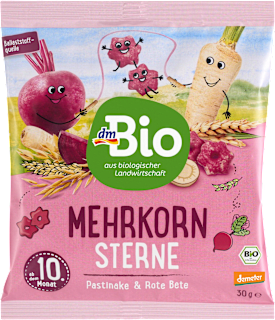 Snack bio di cereali con pastinaca e barbabietola rossa dmBio