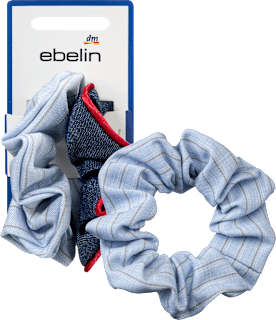 Scrunchies Denim & Streifen, blau ebelin