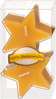 Figurenteelichte aus 100% Bienenwachs Stern keine Marke