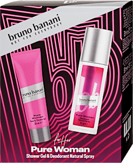 Ajándékcsomag, Pure Woman, Tusfürdő és EdT bruno banani