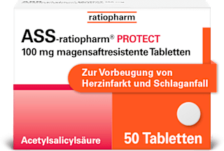 ASS-ratiopharm PROTECT 100 mg Acetylsalicylsäure magensaftresistente Tabletten ratiopharm