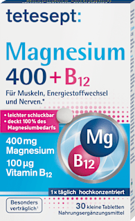 Tabletten Magnesium 400 + B12 tetesept