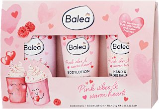 Set cadou cu extract de zmeură  Pink Vibes & Warm Hearts Balea