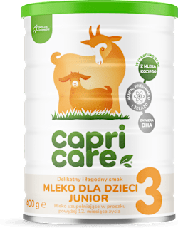 Junior Mleko uzupełniające na bazie mleka koziego dla dzieci powyżej 12. miesiąca życia capricare