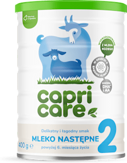 Mleko następne na bazie mleka koziego dla niemowląt po 6. miesiącu życia capricare