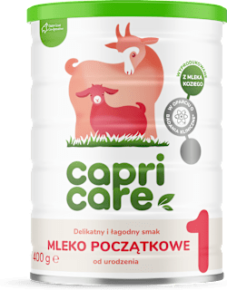 Mleko początkowe na bazie mleka koziego dla niemowląt od urodzenia capricare
