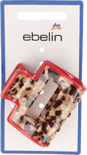Haarklammer Leo-Optik mit rotem Rand ebelin