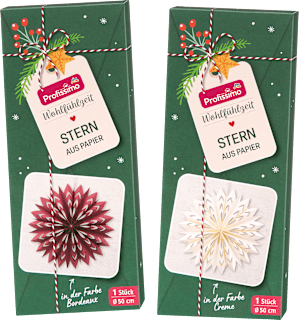 Stern aus Papier, Bordeaux/Creme (50 cm) Profissimo