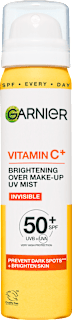 VITAMIN C+ BRIGHTENING OVER MAKE-UP UV MIST, SPF50+ GARNIER