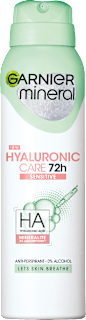 HYALURONIC CARE 72h dezodorans u spreju Sensitive GARNIER mineral