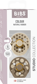 Schnuller Colour Latex rund, braun, Gr. 1, von Geburt an BIBS