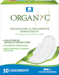 Assorbenti giorno con ali in cotone bio Regular ORGANYC