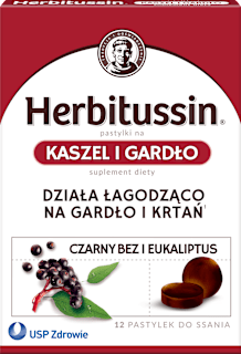 Pastylki do ssania na kaszel i gardło Herbitussin