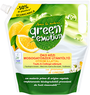 Mosogatószer utántöltő citrom illattal Green emotion