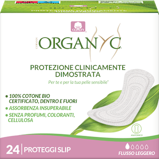 Salvaslip ripiegati in contone bio ORGANYC