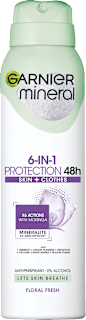 6-in-1 Protection dezodorans u spreju Floral Fresh GARNIER mineral