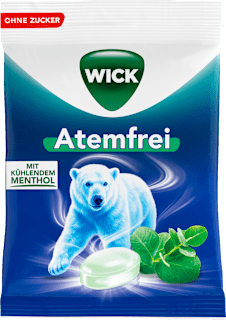 Bonbons Atemfrei mit Menthol zuckerfrei WICK