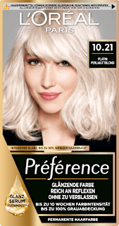 Haarfarbe 10.21 Platin Perlmuttblond L'ORÉAL PARiS PRÉFÉRENCE