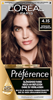 Haarfarbe 4.15 Intensives Mittelbraun L'ORÉAL PARiS PRÉFÉRENCE
