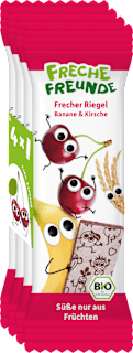 Fruchtriegel Banane & Kirsche, ab 3 Jahren (4x23 g) Freche Freunde