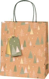 Geschenktasche Bäume, midi hoch NK veredelt Profissimo