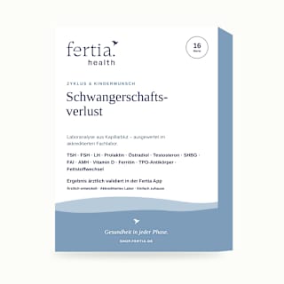 Schwangerschaftsverlust– Bluttest mit Laboranalyse für Zuhause fertia health