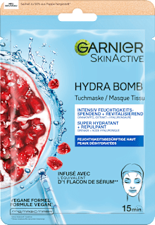 Tuchmaske Hydra Bomb Hyaluronsäure + Granatapfel-Extrakt Garnier Skin Active