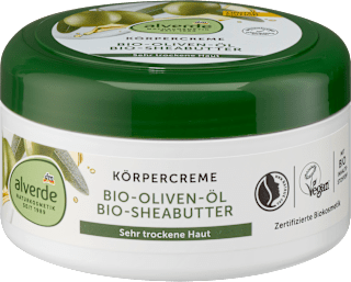 Körpercreme Olivenöl, Sheabutter alverde NATURKOSMETIK