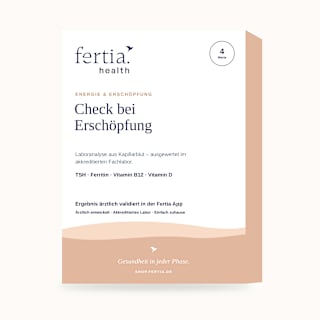 Check bei Erschöpfung– Bluttest mit Laboranalyse für Zuhause
 fertia health