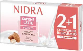 Sapone solido delicato con latte di mandorla NIDRA