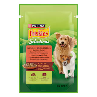 Hrană umedă câine adult vită Friskies