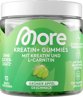 Kreatin+ Gummies Grüner Apfel Geschmack More Nutrition