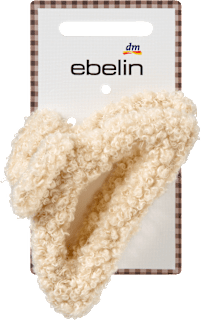 Haarklammer Teddystoff, beige ebelin