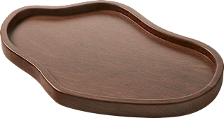 Tablett aus Holz, organisch (35x25x2,5 cm) dm home