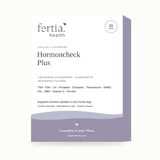 Hormoncheck+ – Bluttest mit Laboranalyse für Zuhause fertia health