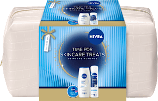 Подаръчен комплект Time for Skincare Treats + козметичен несесер NIVEA