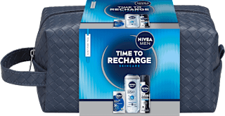 Мъжки подаръчен комплект Time to Recharge + несесер NIVEA MEN