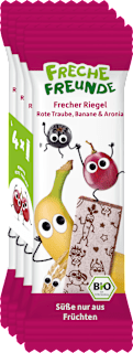 Fruchtriegel mit Getreide Rote Traube, Banane & Aronia ab 3 Jahren, (4x23 g) Freche Freunde