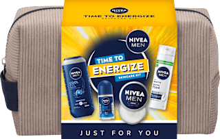 Мъжки подаръчен комплект Time to Energize + козметичен несесер NIVEA MEN
