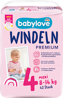 Premium Windeln - Gr. 4 Maxi (8-14 kg) babylove