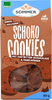 Cookies Dinkel Haselnuss mit Zartbitter-Schokolade SOMMER
