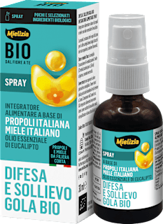 Integratore alimentare bio con miele e propoli Difesa e sollievo gola Mielizia BIO