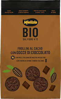 Frollini BIO al cacao con gocce di cioccolato Mielizia BIO