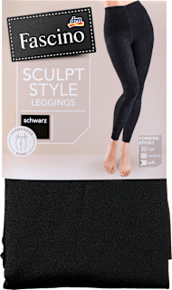 Leggings Sculpt Style schwarz, Gr. 46/48 Fascino