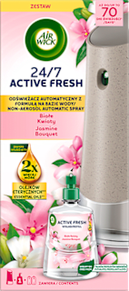 Комплект от автоматичен ароматизатор и пълнител Жасмин Active Fresh AIR WICK