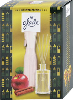 Darčekové balenie Sprej a Difuzér s tyčinkami - Twinkling Apple & Cinnamon glade
