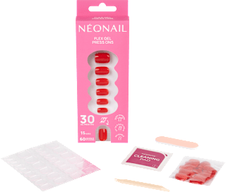 Künstliche Nägel Press Ons Short Square Bold Red NÉONAIL