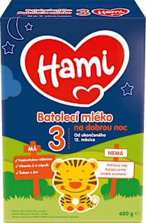 pokračovací mléčná kojenecká výživa 3 DN 12m Hami