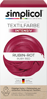 Textilfarbe intensiv Rubin-Rot Simplicol