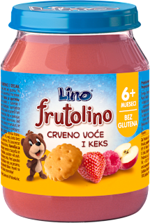 Frutolino kašica crveno voće i keks, 6+ mj. Lino